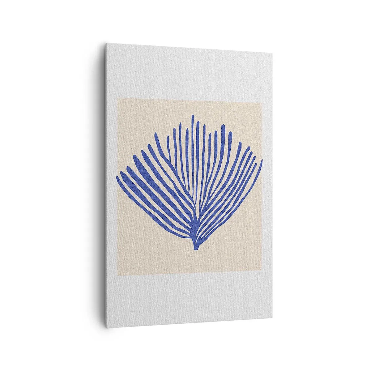 Obraz na plátně - Modrý vějíř - 80x120 cm