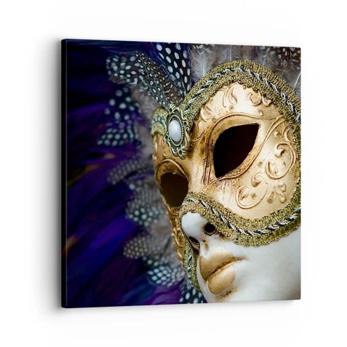 Obraz na plátně - Benátský portrét ve zlatě - 30x30 cm