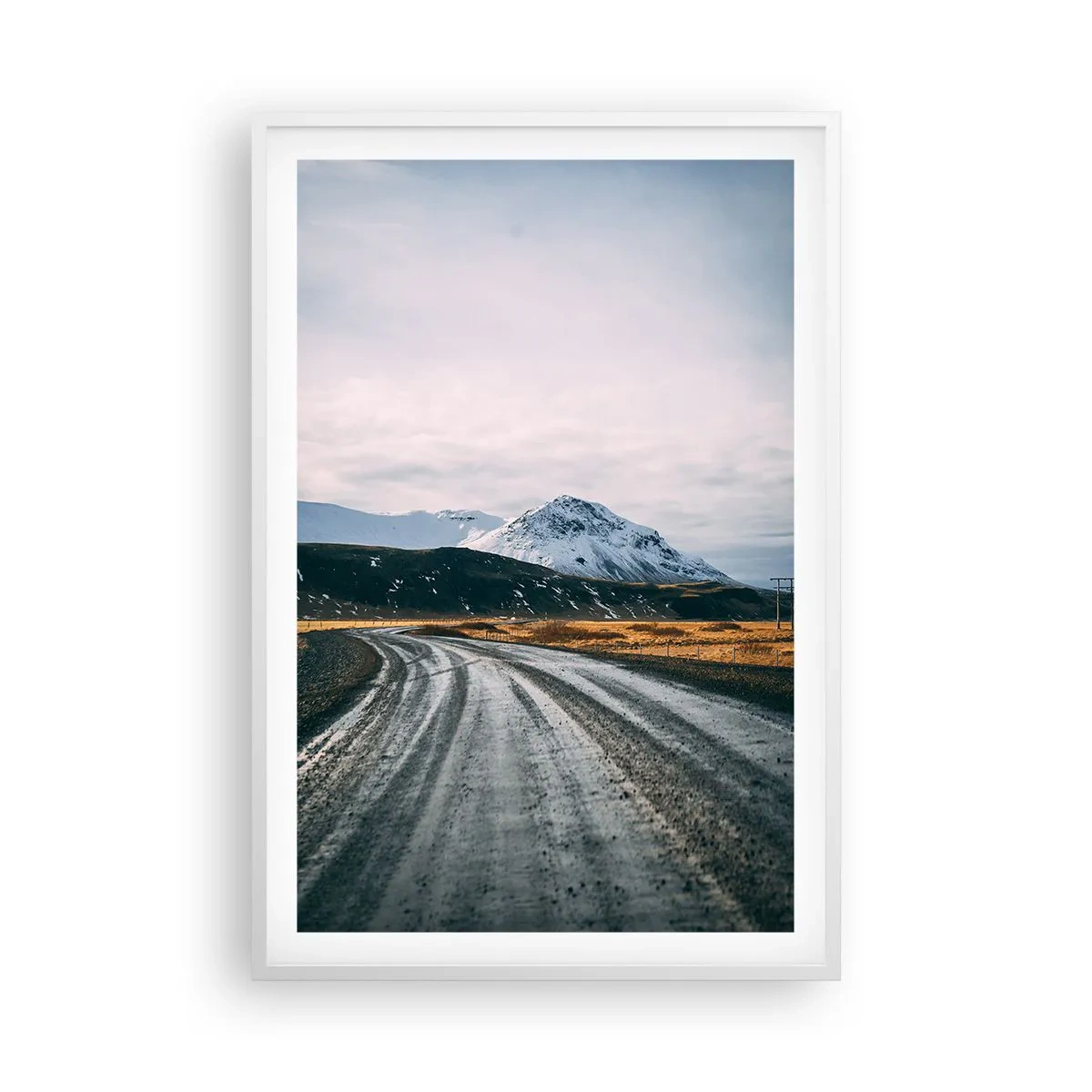 Plakát v bílém rámu - V islandském stylu - 61x91 cm