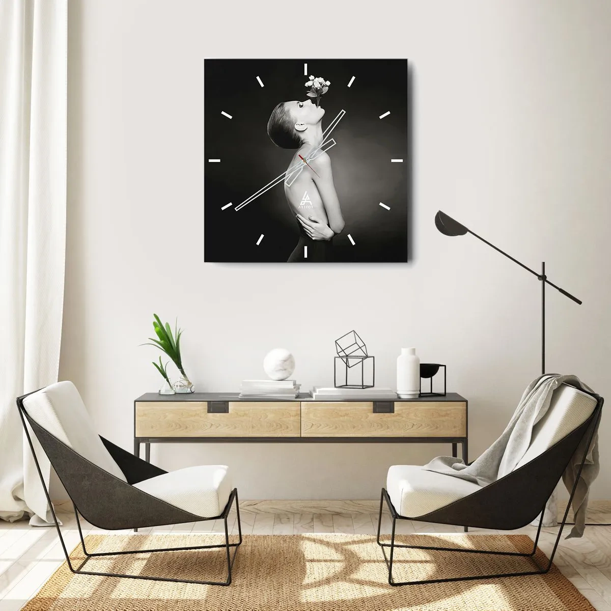 Nástěnné hodiny - Excentrická elegance - 40x40 cm