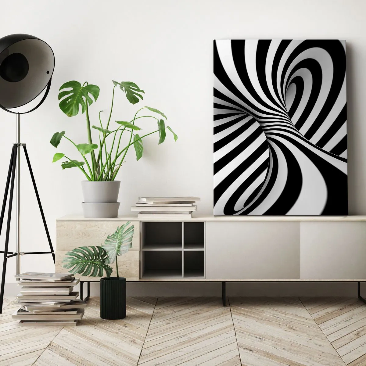 Obraz na plátně - Kompozice: tančící prostor - 80x120 cm