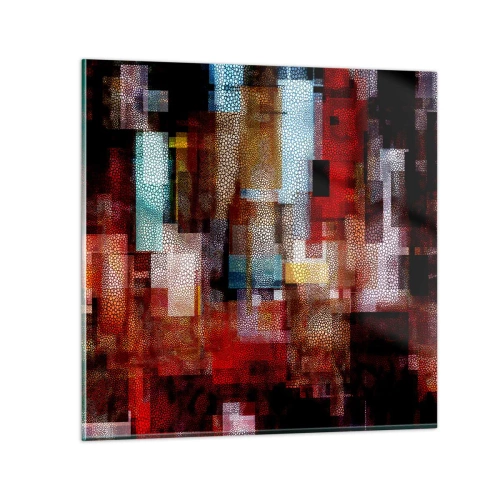 Obraz na skle - Chaos a zmatek - 30x30 cm