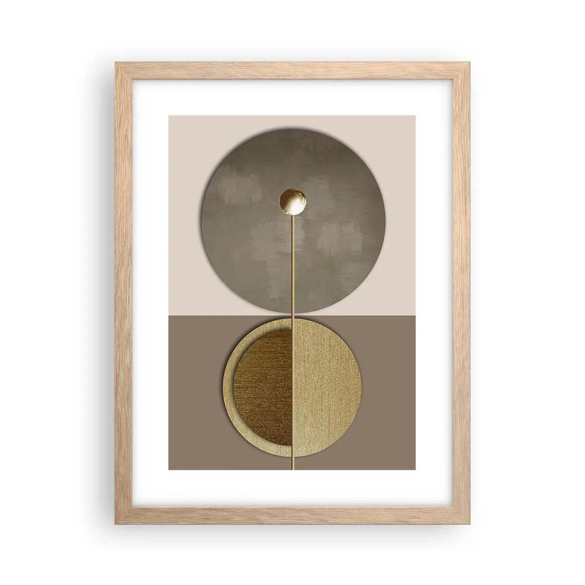 Plakát v rámu světlý dub - Dokonalá rovnováha - 30x40 cm