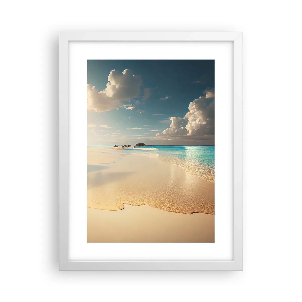 Plakát v bílém rámu - Vysněný den - 30x40 cm