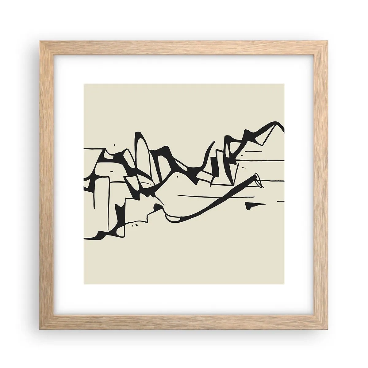 Plakát v rámu světlý dub - Možná krajina - 30x30 cm