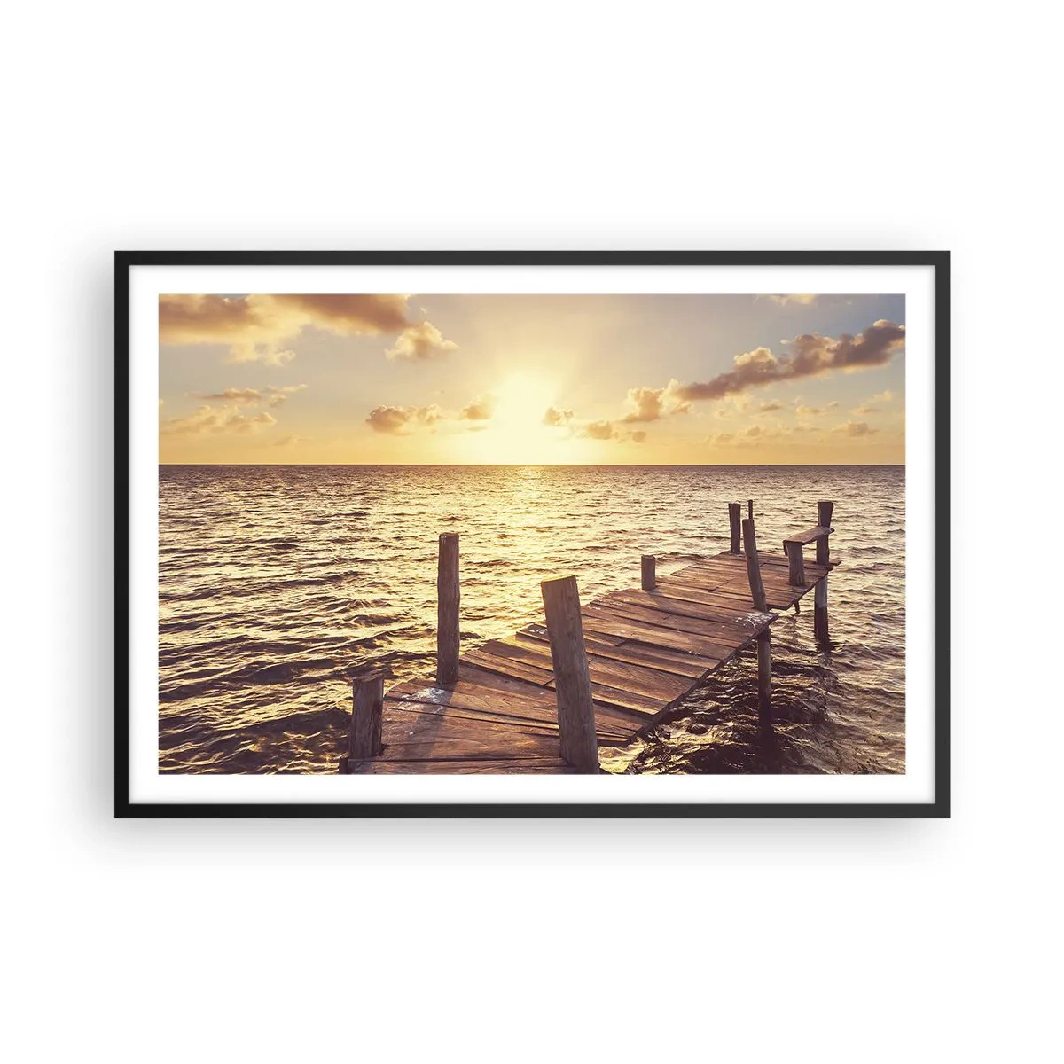 Plakát v černém rámu - Zlatá země laskavosti - 91x61 cm