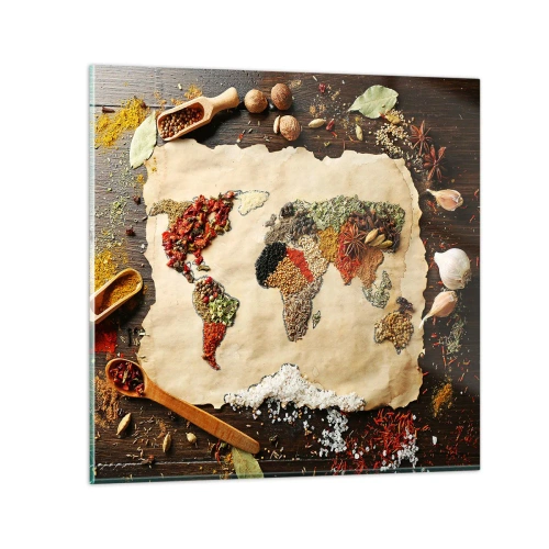 Obraz na skle - Všechny chutě světa - 70x70 cm