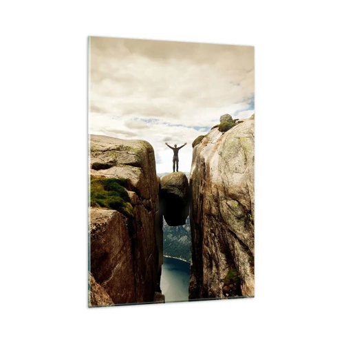 Obraz na skle - Jak se cítím?! - 80x120 cm