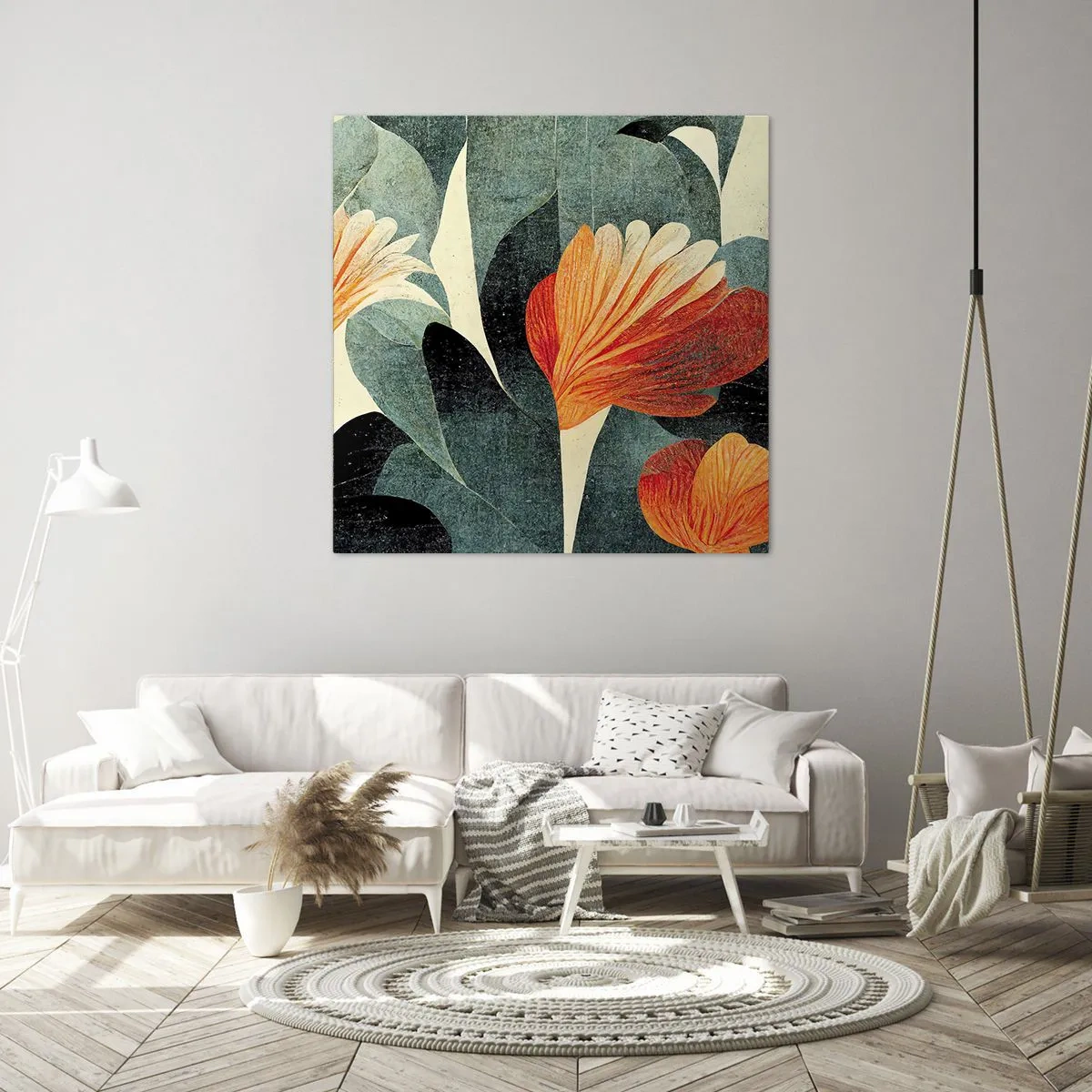 Obraz na plátně - Tropické horko a chlad zeleně - 40x40 cm