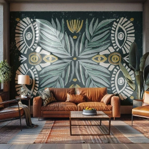 Fototapeta na míru Standard Eco - Jako lidová vystřihovánka - Boho, Vzor, Botanika