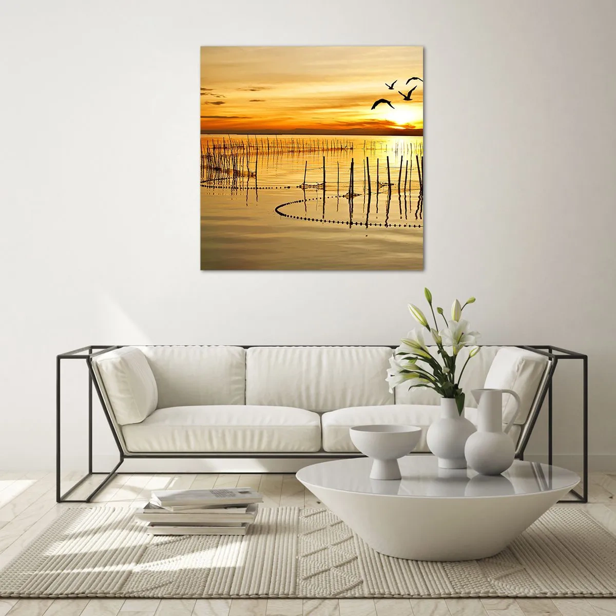 Obraz na skle - Na rybolovu - 50x50 cm