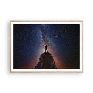 Plakát v rámu světlý dub - Síla je se mnou! - 100x70 cm