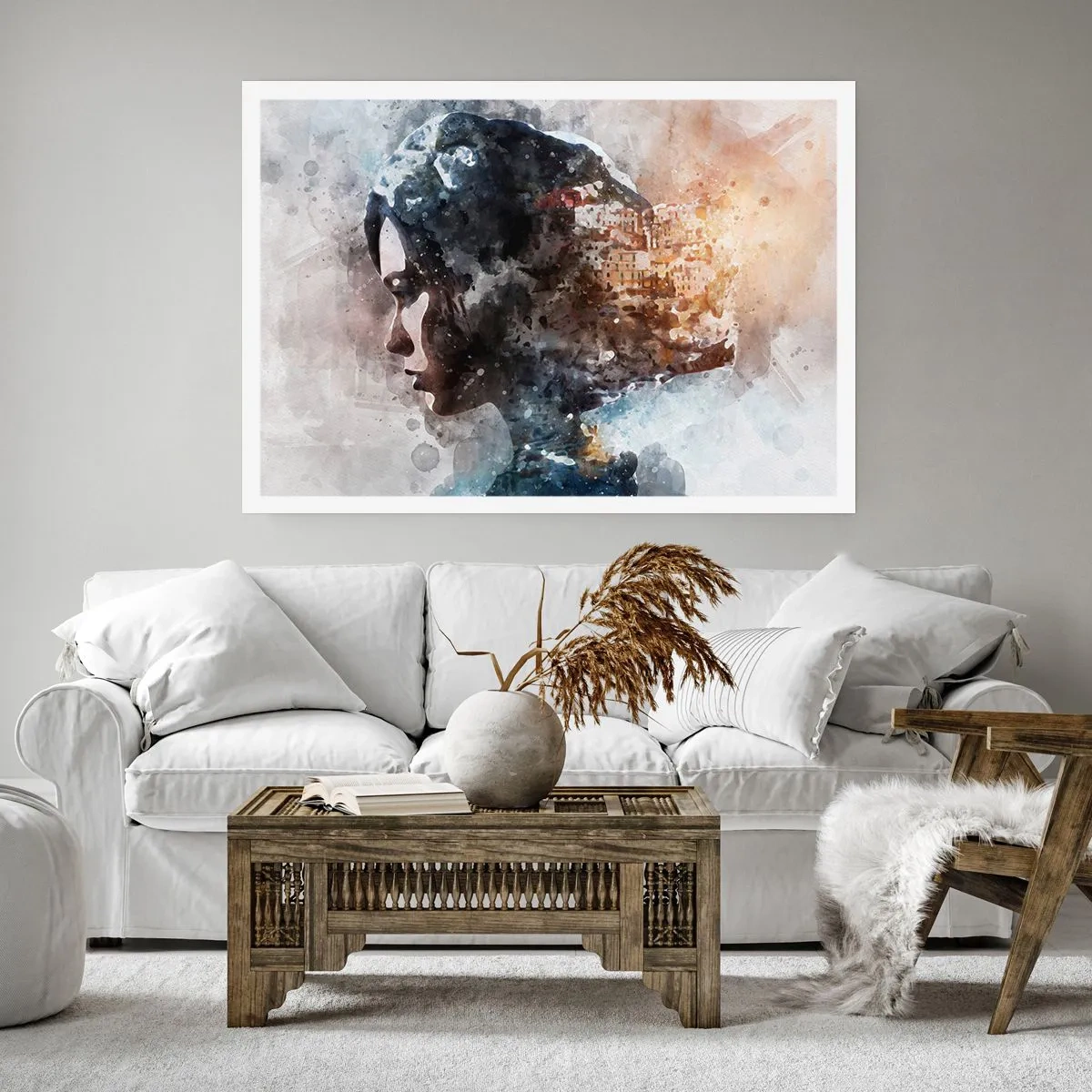 Plakát - Příběh o dívce s městem v pozadí - 91x61 cm