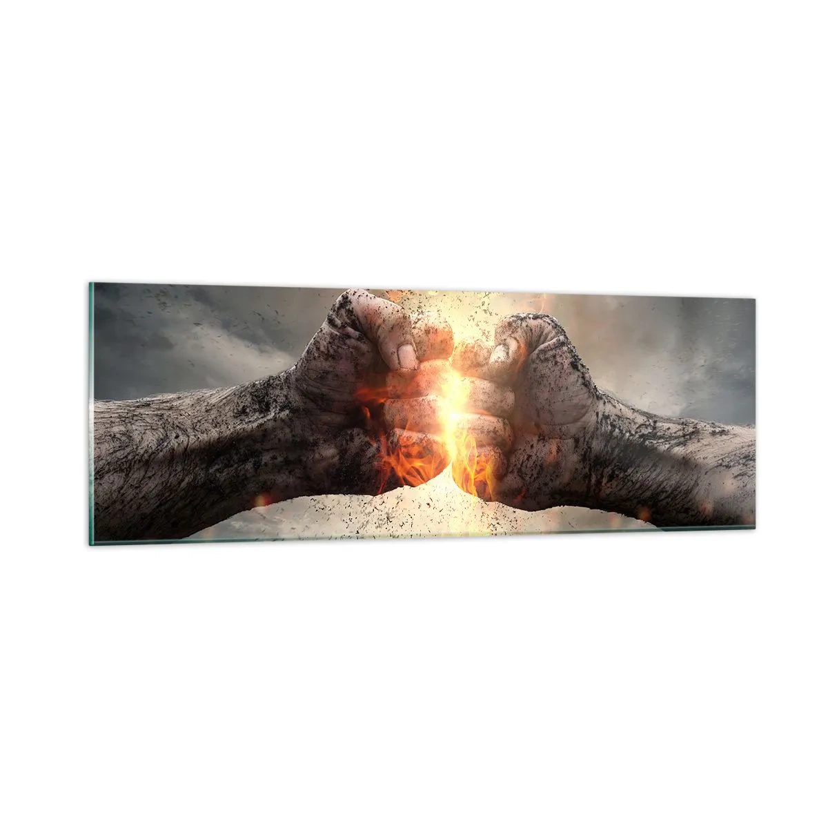 Obraz na skle - Jdi do války - 90x30 cm