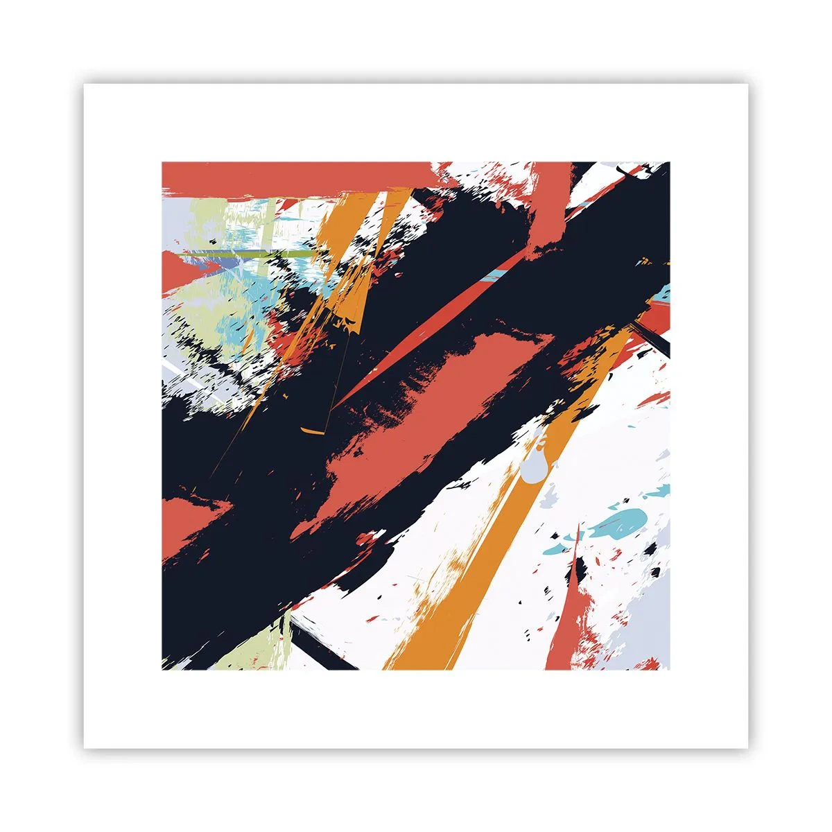 Plakát - Dynamická kompozice - 30x30 cm