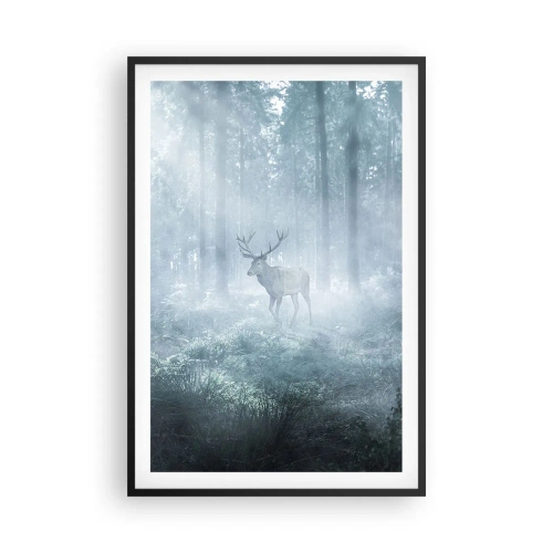 Plakát v černém rámu - Ranní obchůzka sídliště - 61x91 cm