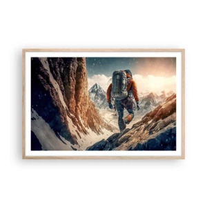 Plakát v rámu světlý dub - Osamělý bojovník - 91x61 cm