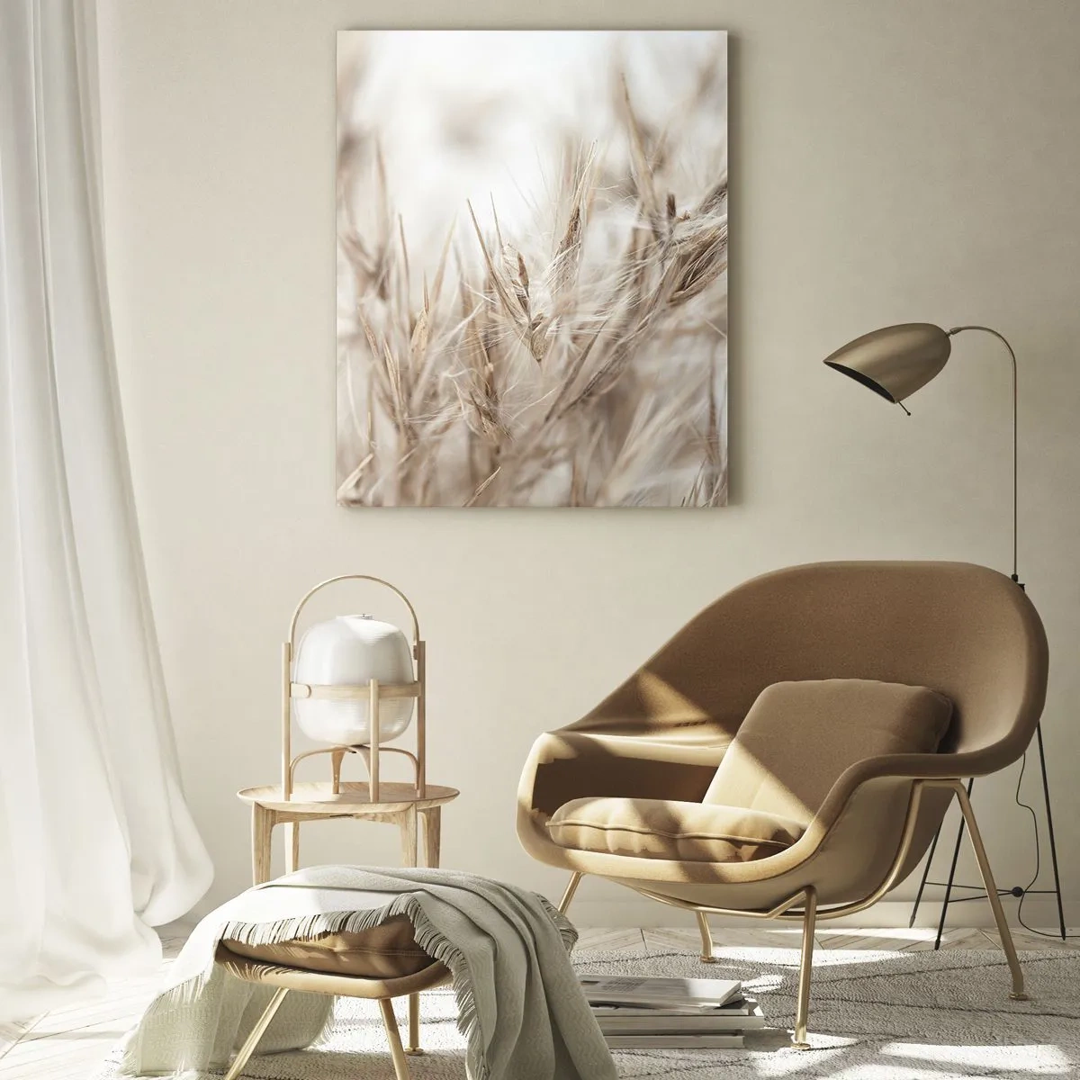 Obraz na skle - Louka a vítr - 70x100 cm