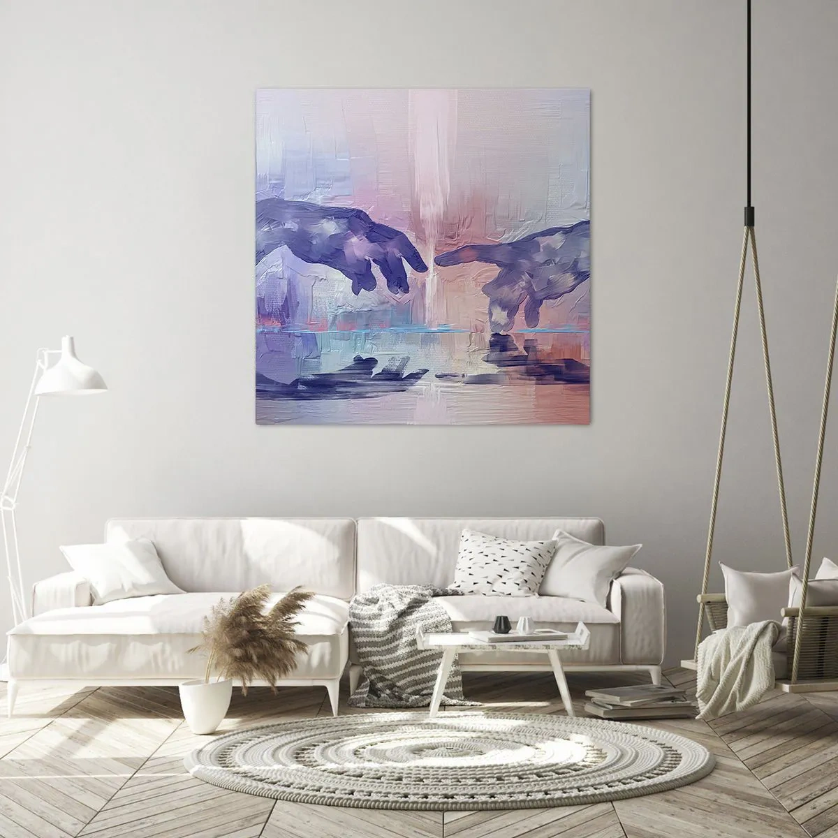 Obraz na plátně - Božská jiskra života - 70x70 cm
