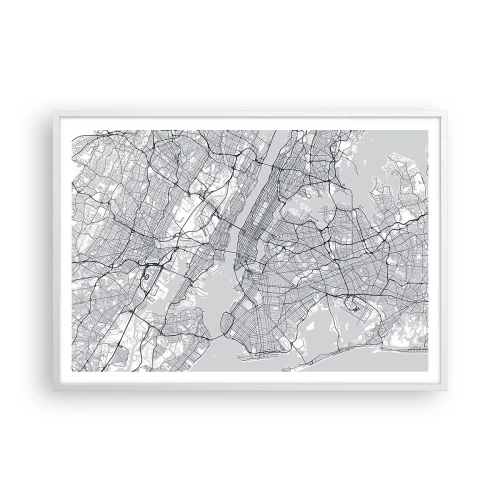 Plakát v bílém rámu - Anatomie metropole - 100x70 cm