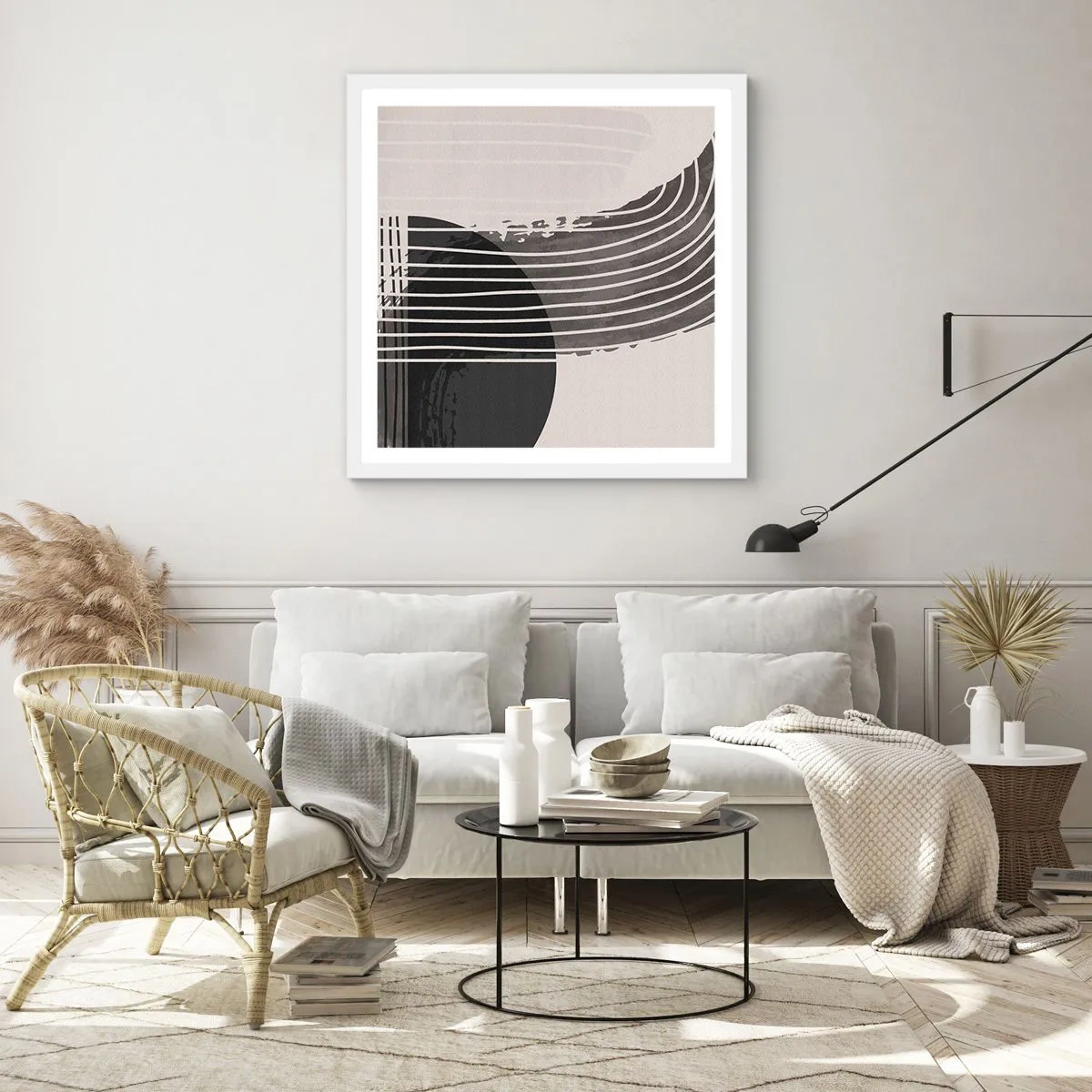 Plakát v bílém rámu - Tam a zpět - 50x50 cm