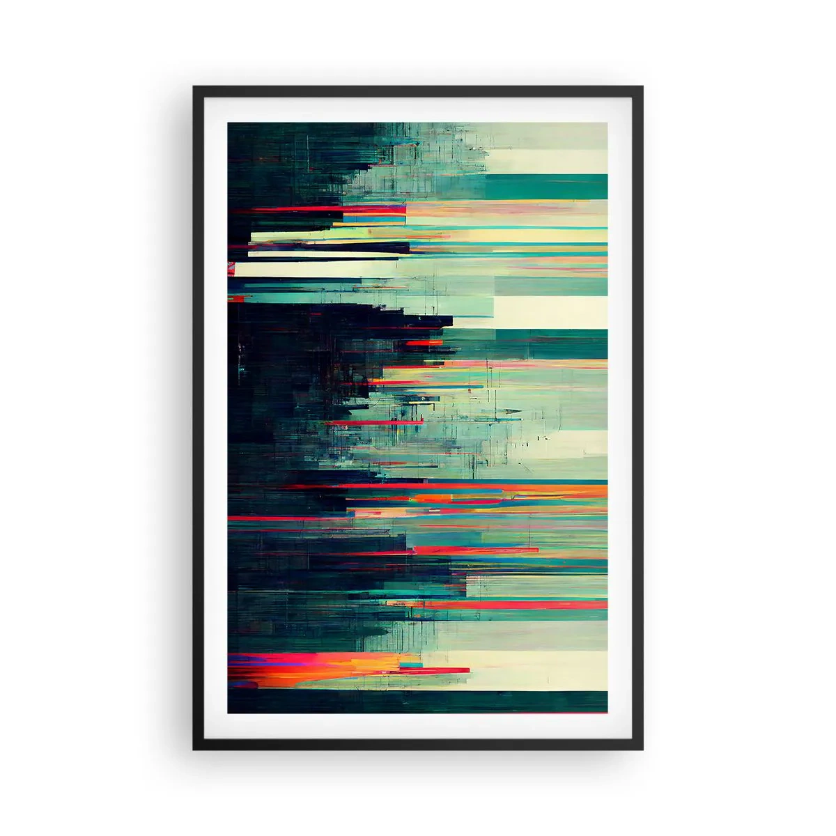 Plakát v černém rámu - Futuristické město - 61x91 cm
