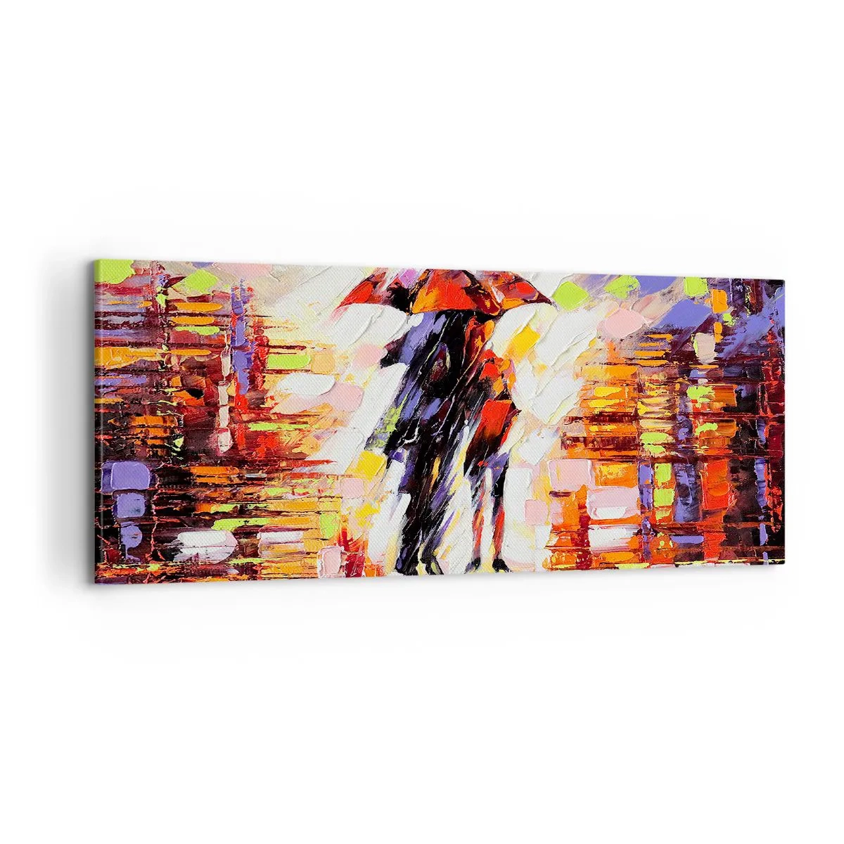 Obraz na plátně - Společně přes noc a déšť - 100x40 cm