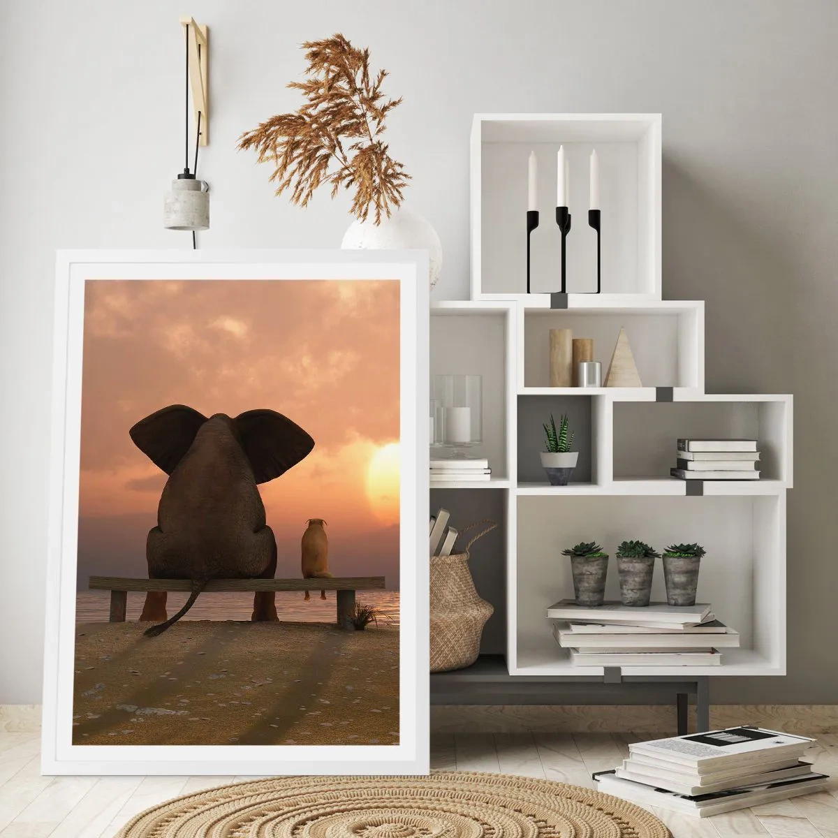 Plakát v bílém rámu - Je skvělé spolu mlčet - 30x40 cm