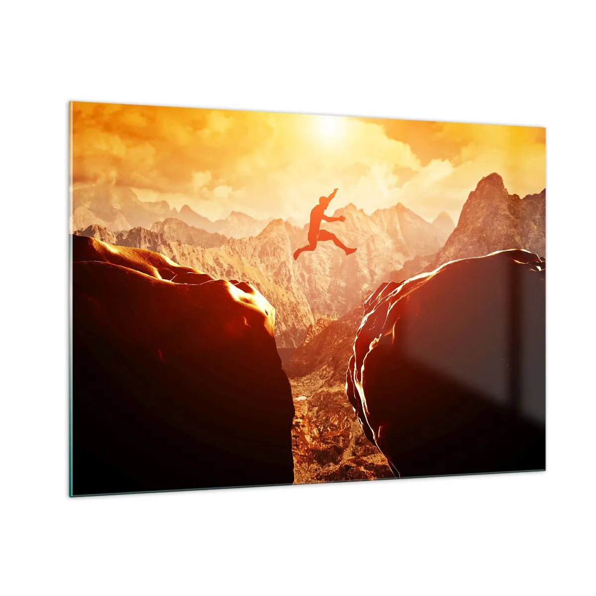 Obraz na skle - Překročením hranic - 100x70 cm