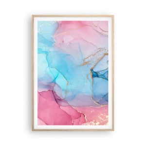 Plakát v rámu světlý dub - Setkávání a prolínání - 70x100 cm