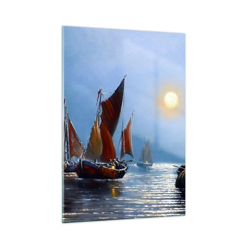 Obraz na skle - Noční rybolov - 50x70 cm