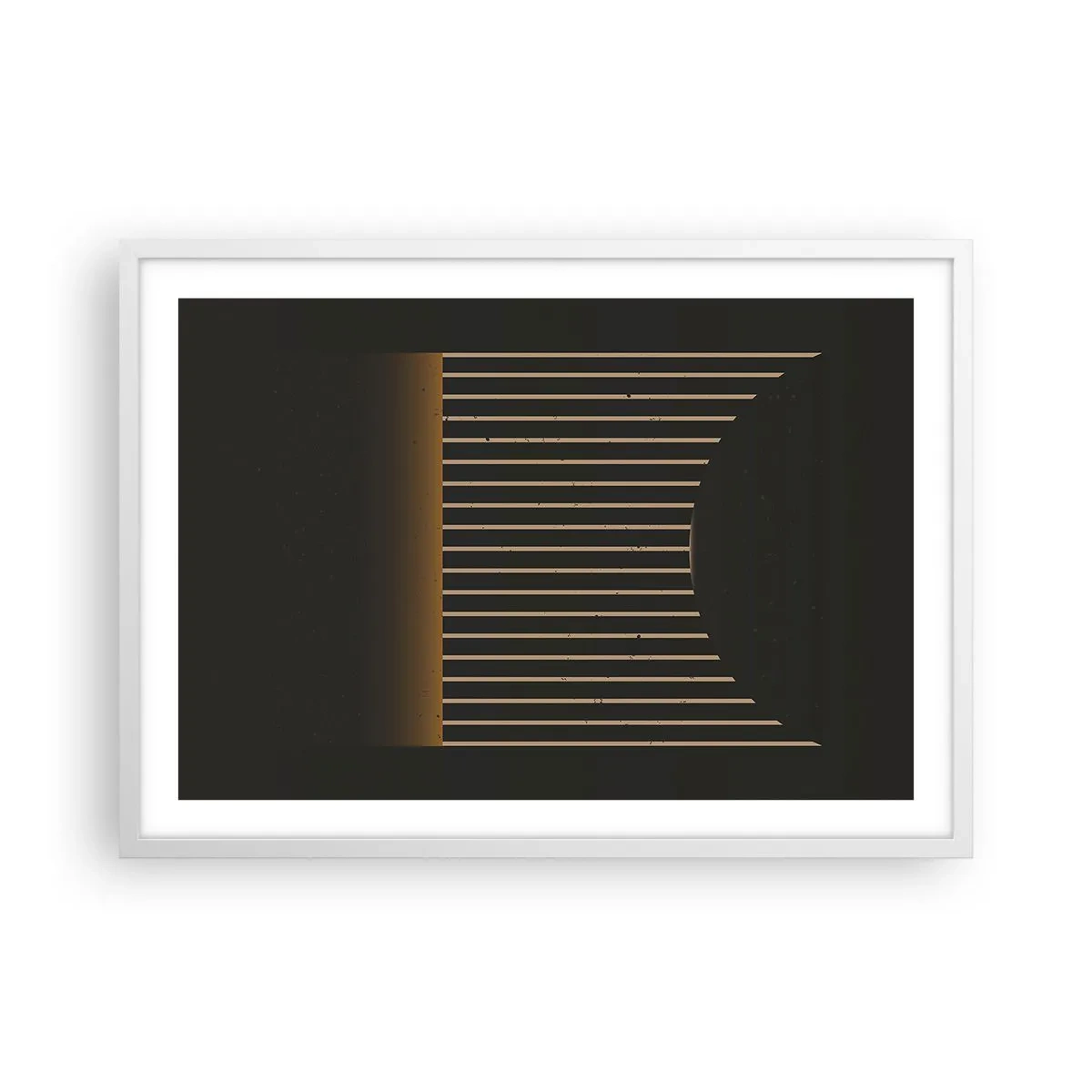 Plakát v bílém rámu - Prozkoumat temnotu - 70x50 cm