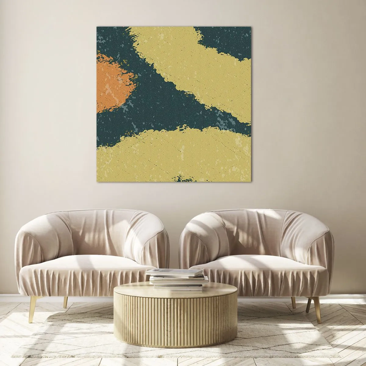 Obraz na skle - Abstrakce – zpomalený pohyb - 40x40 cm