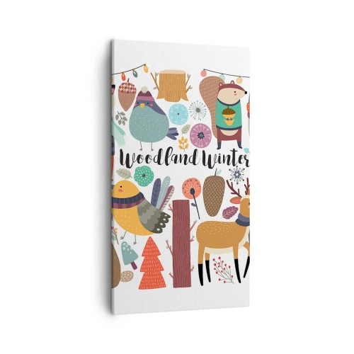 Obraz na plátně - Pohádkové svátky v lese - 45x80 cm