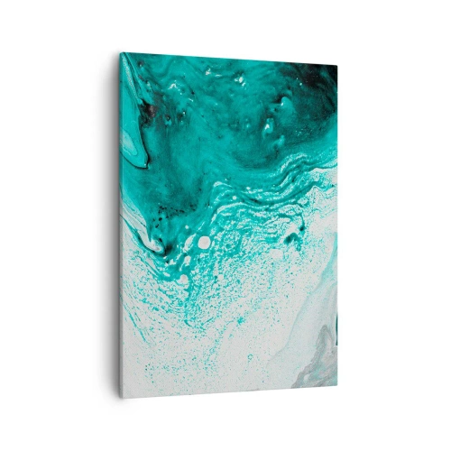 Obraz na plátně - Propadnout v bílé a tyrkysové - 50x70 cm