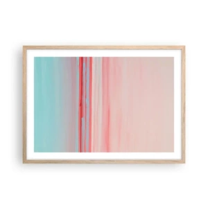 Plakát v rámu světlý dub - Abstrakce za úsvitu - 70x50 cm