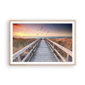 Plakát v rámu světlý dub - Prostor pro vzestupy - 91x61 cm