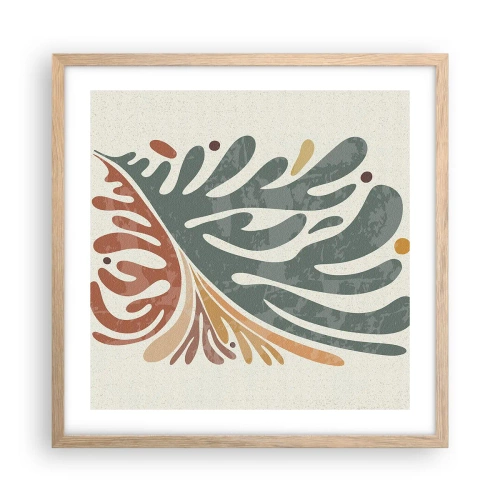 Plakát v rámu světlý dub - Vícebarevný list - 50x50 cm