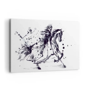 Obraz na plátně - Černý rytíř - 100x70 cm