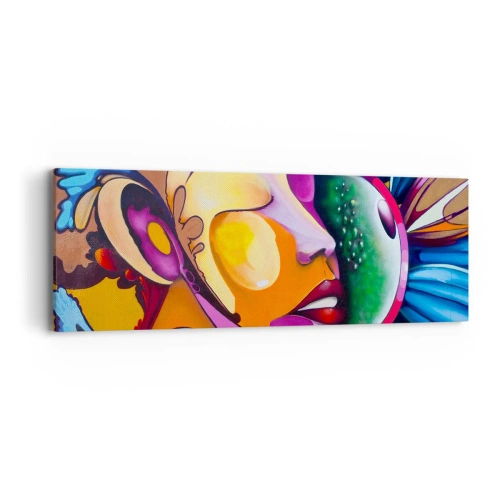 Obraz na plátně - Dotknout se barvou - 90x30 cm