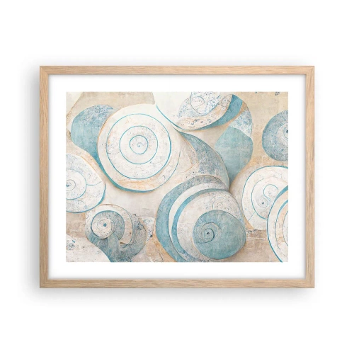 Plakát v rámu světlý dub - Co skrývá mušle? - 50x40 cm