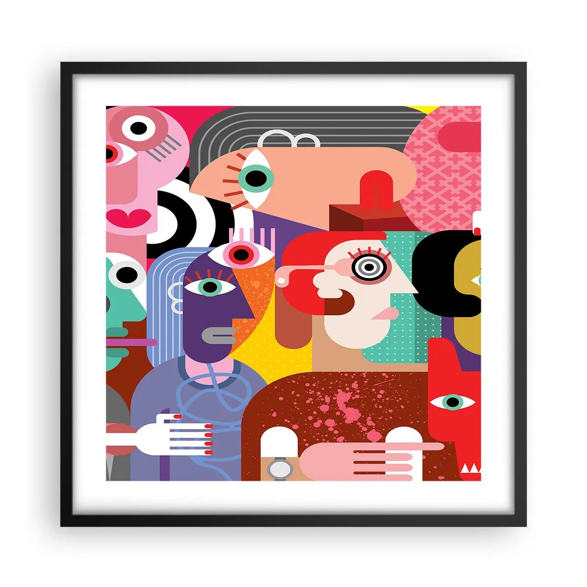 Plakát v černém rámu - My od pána Picassa - 50x50 cm