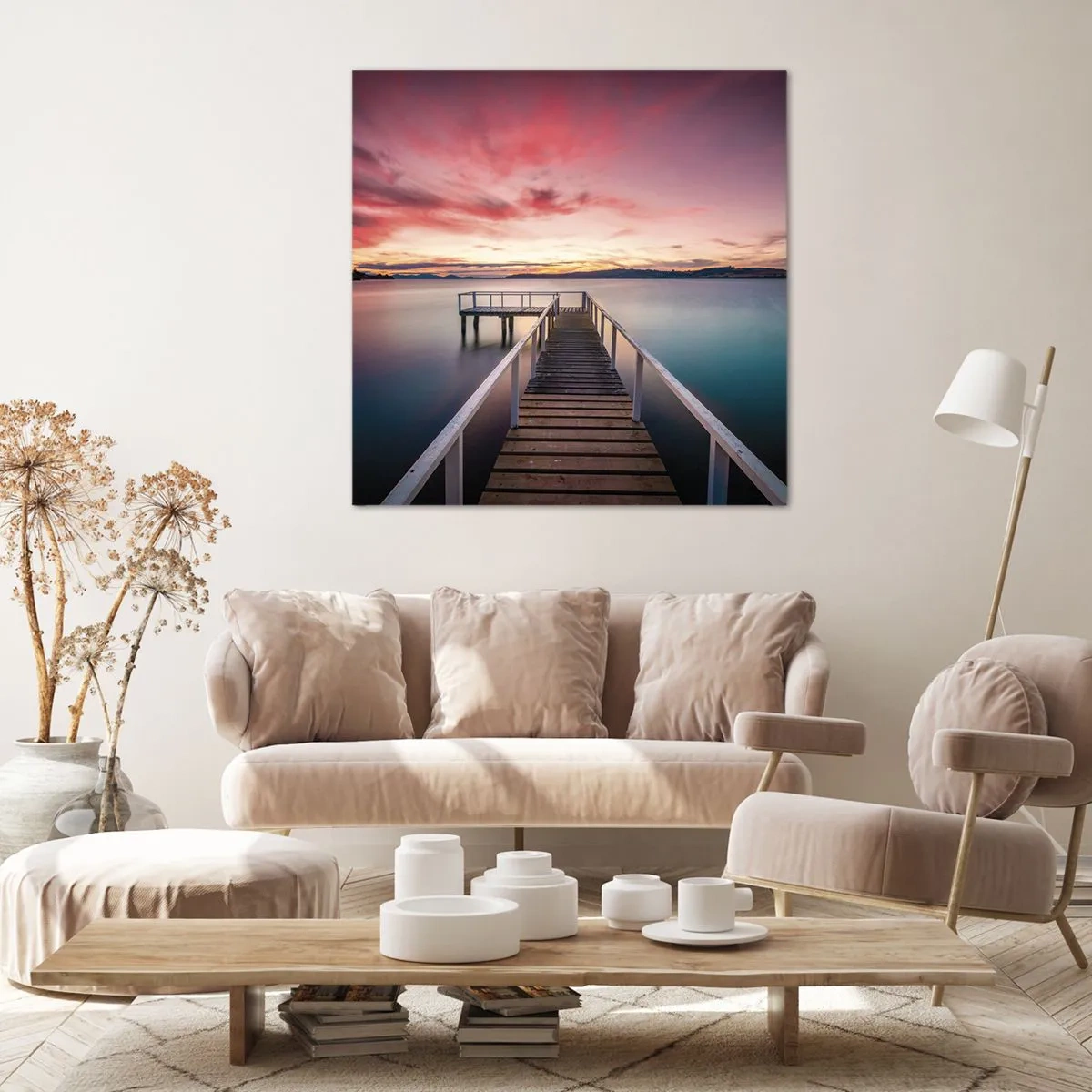 Obraz na plátně - Jemný plamen večera - 60x60 cm