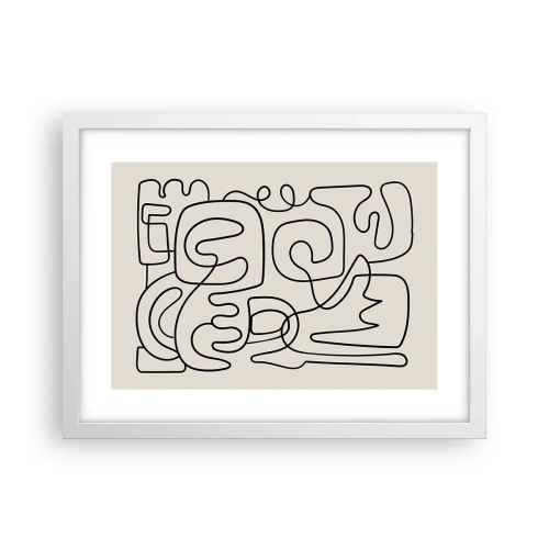 Plakát v bílém rámu - Podle stopy - 40x30 cm