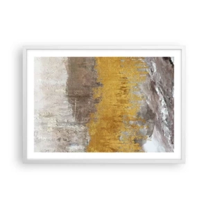 Plakát v bílém rámu - Zlatistý závan - 70x50 cm