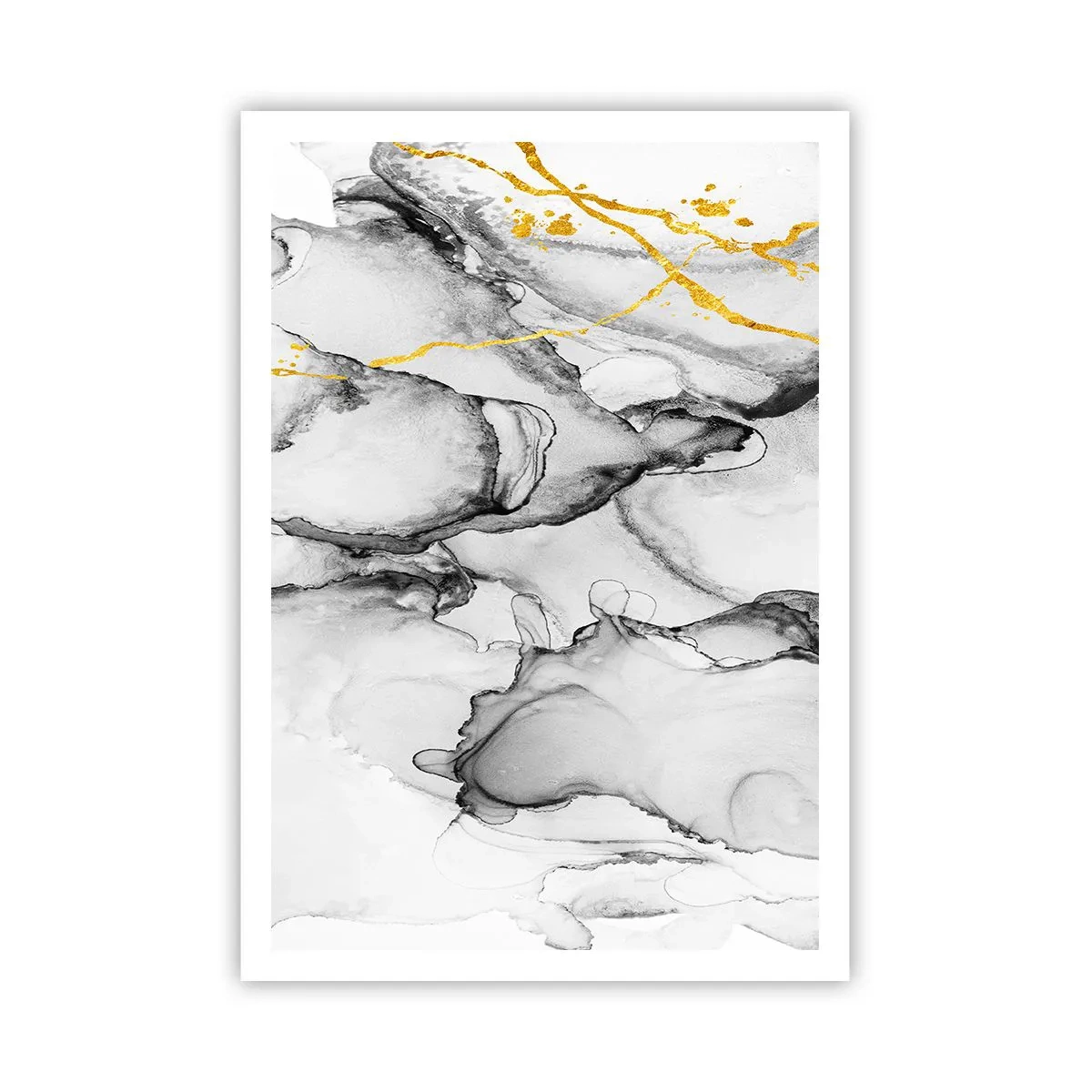 Plakát - Kompozice se zlatým motivem - 70x100 cm