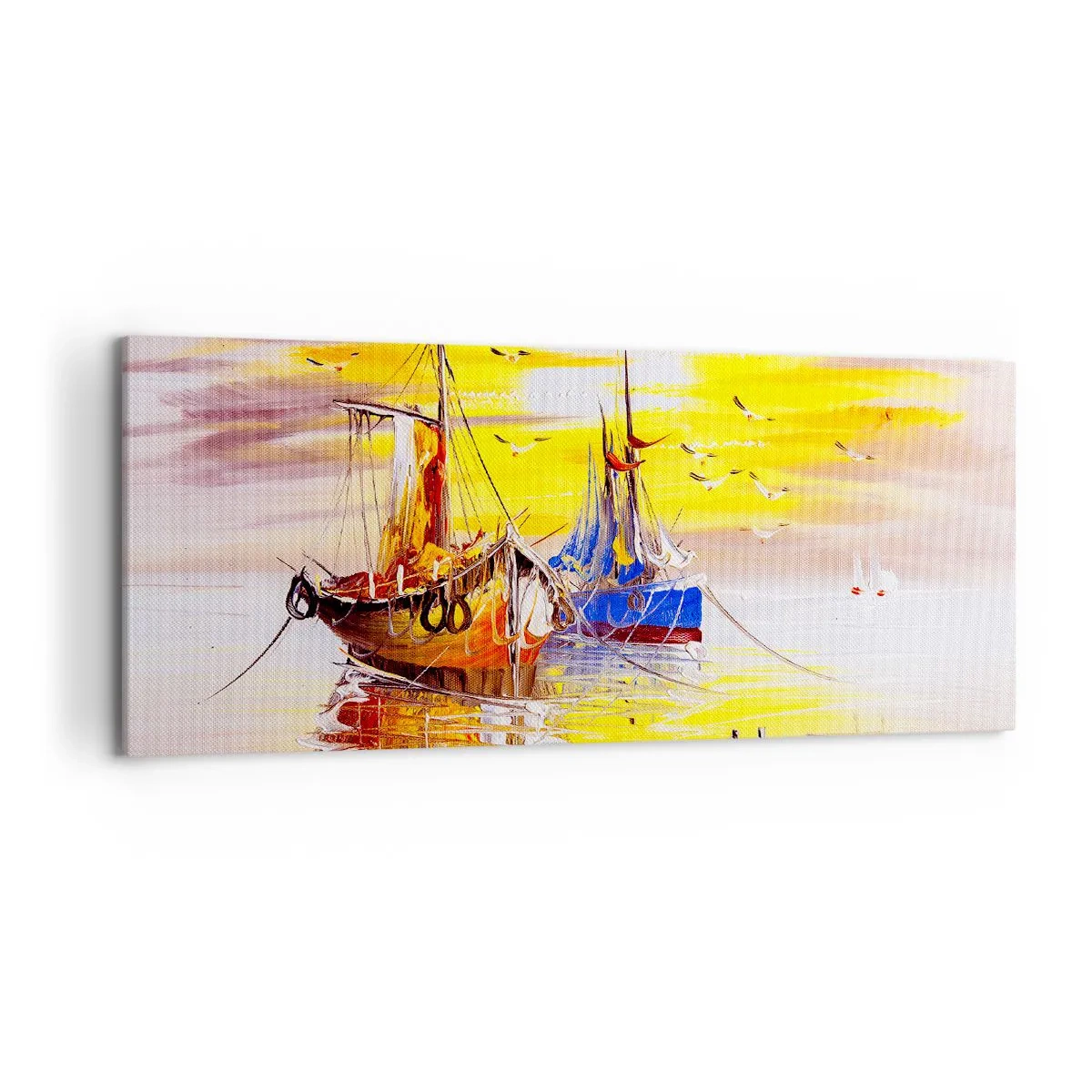 Obraz na plátně - Zasloužený odpočinek v přístavu - 120x50 cm