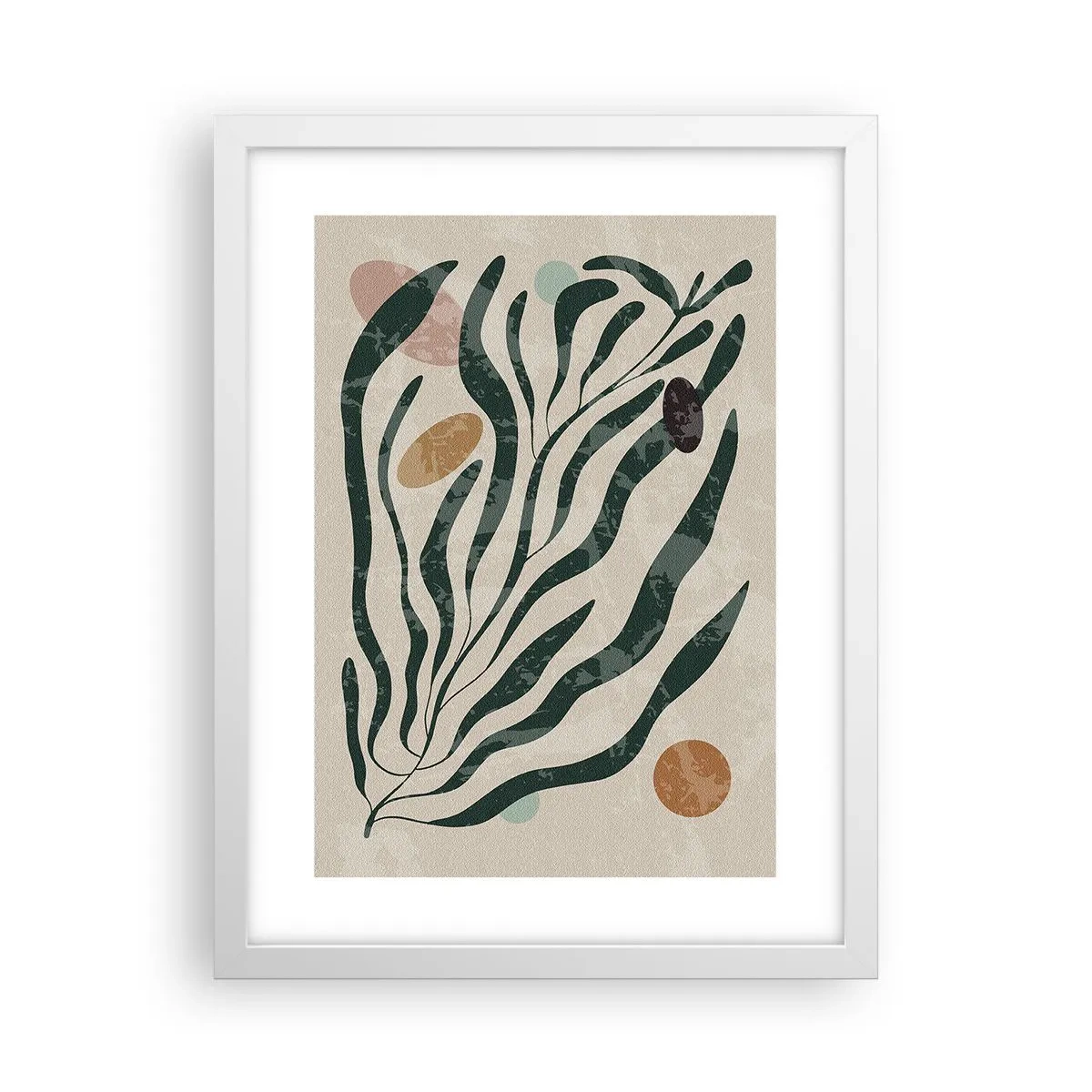 Plakát v bílém rámu - Uprostřed zeleně - 30x40 cm