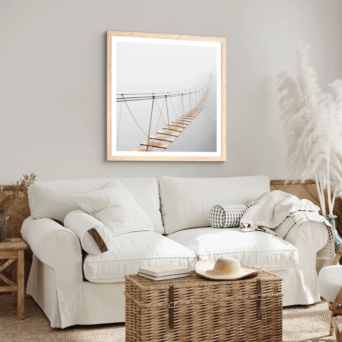 Plakát v rámu světlý dub - Kam vás zavede? - 30x30 cm