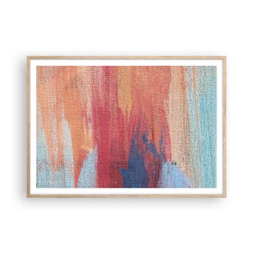 Plakát v rámu světlý dub - Stékat duhou - 100x70 cm